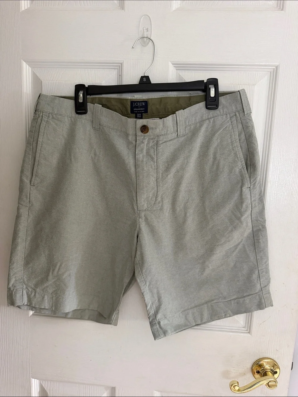 J. Crew Men's Sage Green Flat Front Chino Shorts